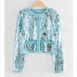 NWT & Other Stories Sequin Sweater Jacket